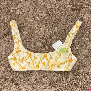 Forever 21 Gold Chain Print Bikini Top